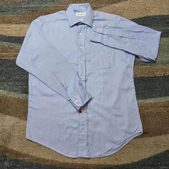 Brooks Brothers Light Blue Men's Dress Shirt - Picture 2 of 6
